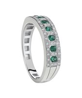 Ringe Damiani Dame Belle Epoque in Weißgold Smeraldo 0.21 Ct 20058816 - 20058816